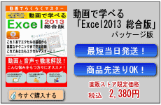 動画で学べる「Excel2013 総合版」パッケージ版