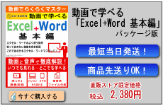 動画で学べる「Excel+Word 基本編」パッケージ版
