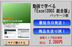 動画で学べる「Excel2003 総合版」パッケージ版