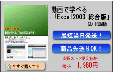 動画で学べる「Excel2003 総合版」